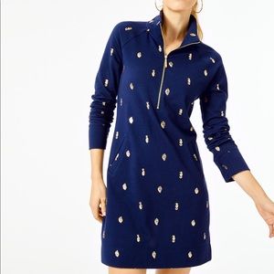 Lilly Pulitzer Skipper Popover Dress XXS True Navy It’s for Shore